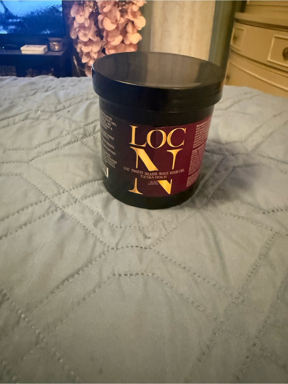 Loc N Extra Hold Edge Gel Locs Twists and Braids - Black Jar